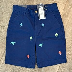Vineyard Vines Embroidered Navy Blue Breaker Shorts | 8